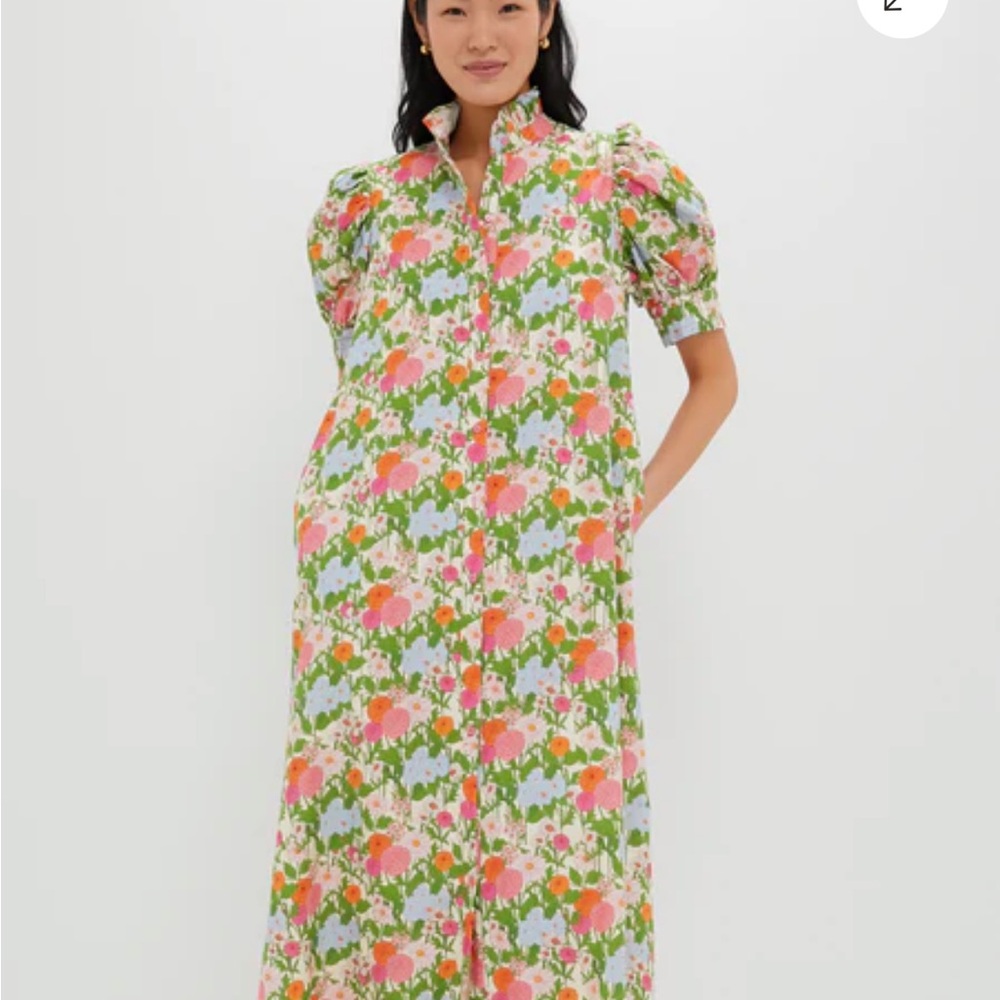 NWT Floral Puff Sleeve Maxi Dress Size MEDIUM